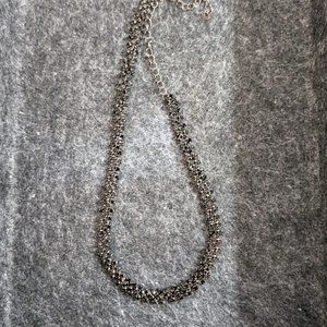 Gunmetal diamante statement necklace